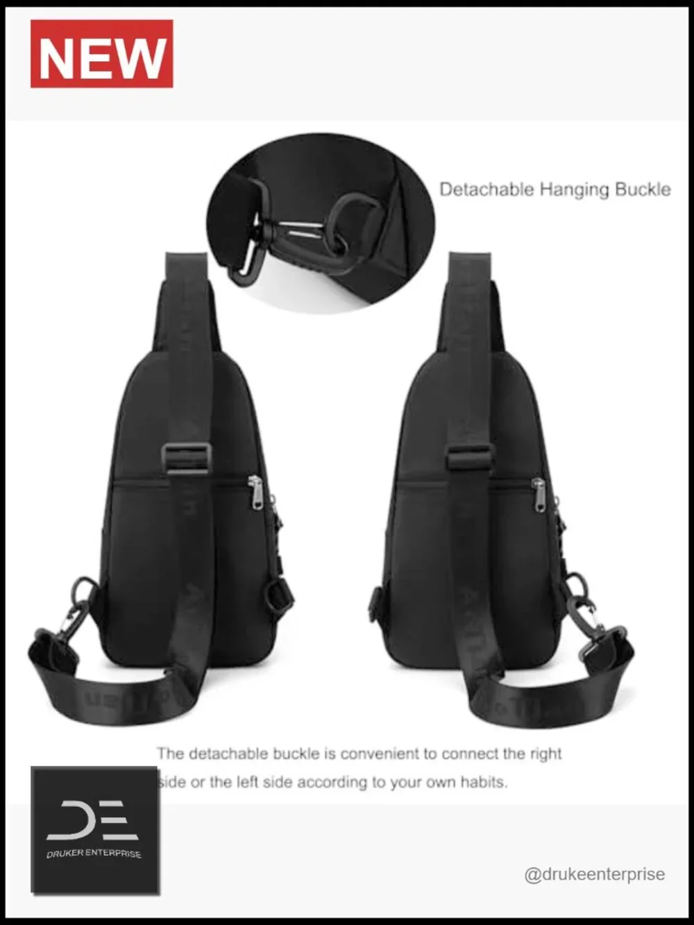 Nylon Waterproof Lightweight Mini Sling Chest Bag Crossbody Daypack